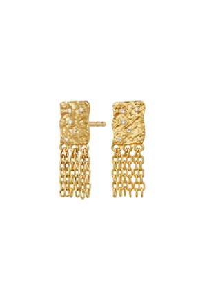 Pietra earrings Forgyldt Maanesten 